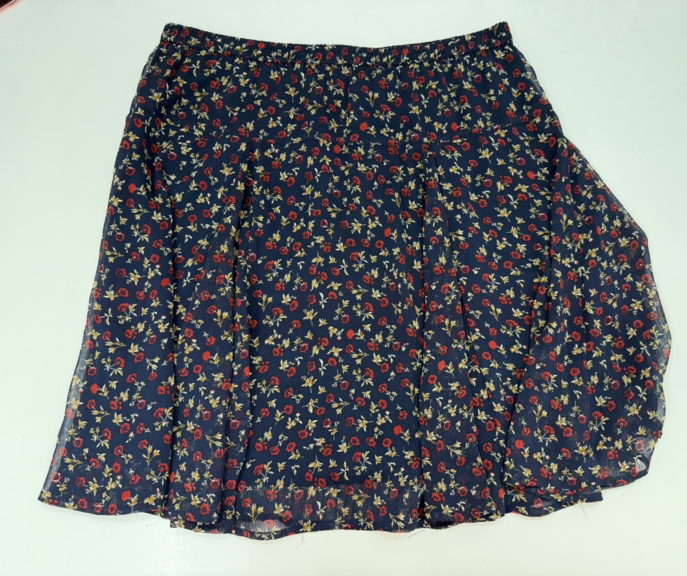 Old Navy Womens Skirt Size Medium Blue Floral Layered